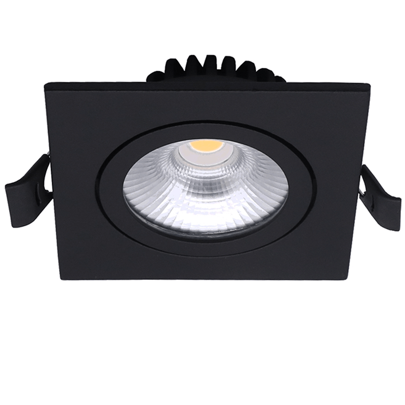 Led Inbouwspot Laom - Vierkant - Dimbaar | IP65 | 4W en 6W | CCT Switch | Mat Zwart - Outledtl.nl